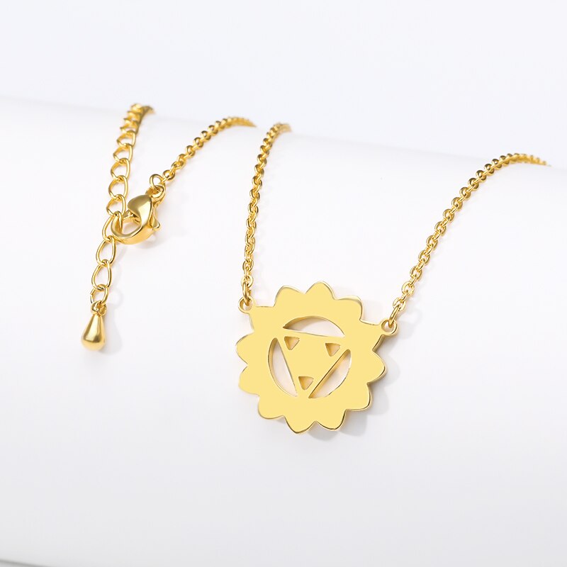 Minimalist Hollow Sunflower Pendant Necklace