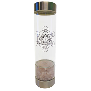 Zenature Rose Quartz Crystal Infuser Water Bottle (500 ml) - Wiccan Place