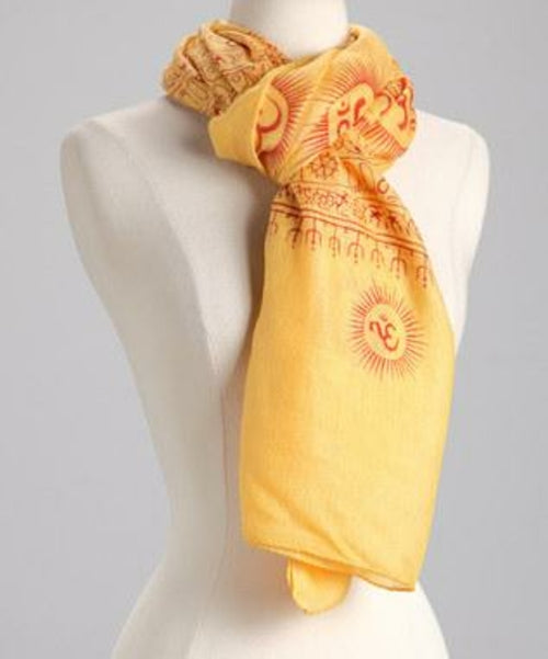 OM Hindu Yoga Meditation Prayer Shawl - Large Color Base