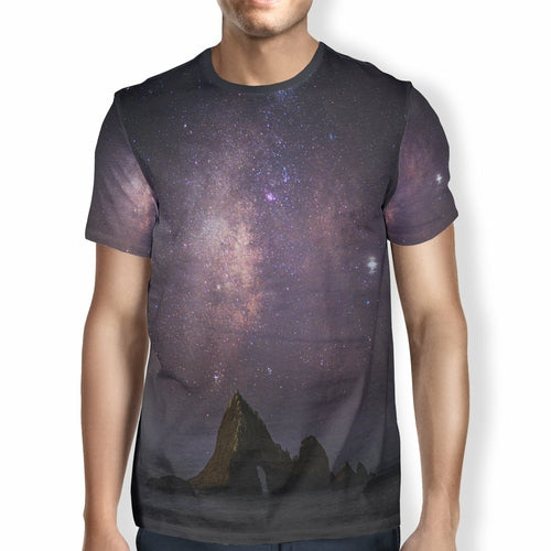 Ocean Night Men’s T-shirt - 2XL / Purple - Men’s Clothing