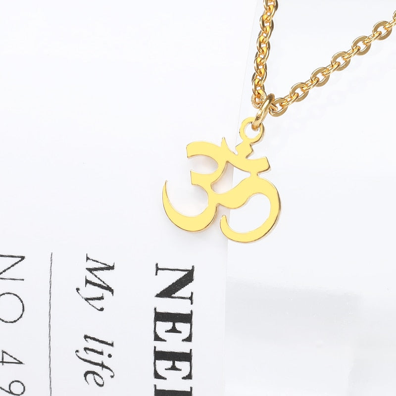 OM Symbol Necklace Stainless Steel