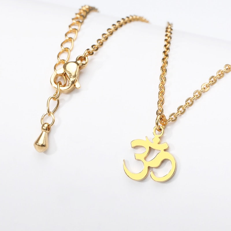 OM Symbol Necklace Stainless Steel