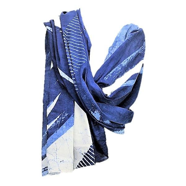 Serenity Indigo Dyed Long Scarf