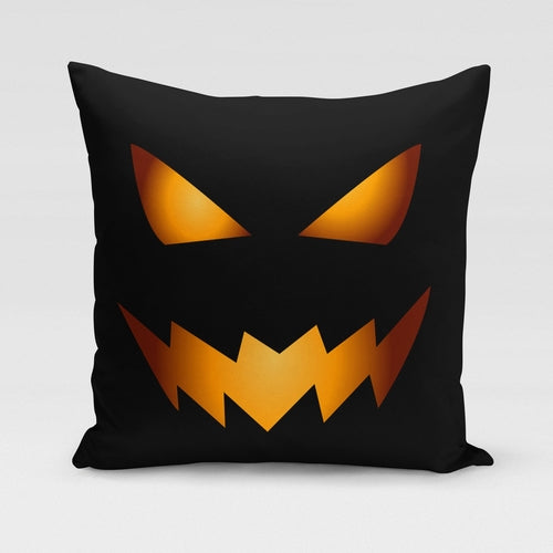 Pumpkin Face Pillow Cover