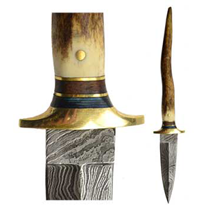 Bone Damascus athame - Wiccan Place