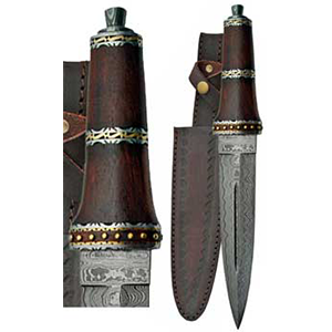 Dirk Wod Damascus athame - Wiccan Place