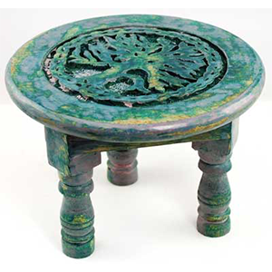 Round Tree of Life altar table 6" - Wiccan Place