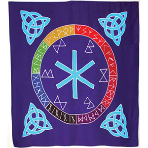 Rune Mother altar cloth or scarve 36" x 36" - Wiccan Place