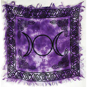 Triple Moon altar cloth 18" x 18" - Wiccan Place
