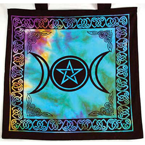 Triple Moon Pentagram Tote Bag - Wiccan Place