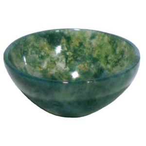 Moss Agate Devotional Bowl 2" - Wiccan Place