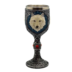 White Wolf chalice  7 1/2" - Wiccan Place
