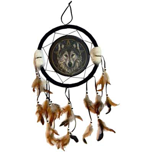Wolf dream catcher 13" - Wiccan Place
