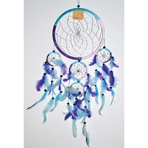 5 Rings multi dream catcher 8 1/2" - Wiccan Place