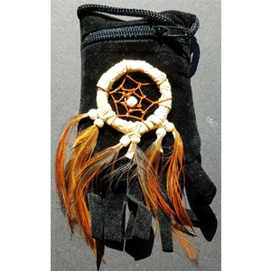 Black bag dream catcher - Wiccan Place