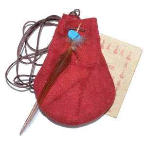 Medicine Dream bag Red 3" - Wiccan Place