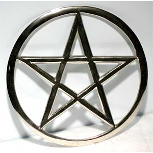 Cut-Out Pentagram altar tile 5 3/4" - Wiccan Place
