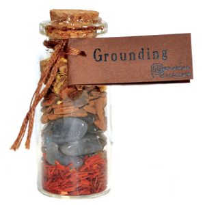 Grounding  Pocket Spell Bottle - Wiccan Place