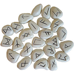 White Resin rune set - Wiccan Place