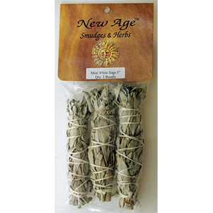White Sage Smudge Sticks 3 pk 3" - Wiccan Place