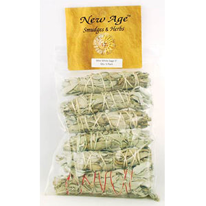 White Sage smudge stick 6-Pack 3"+ - Wiccan Place