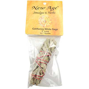 California White Sage smudge stick 3" - Wiccan Place
