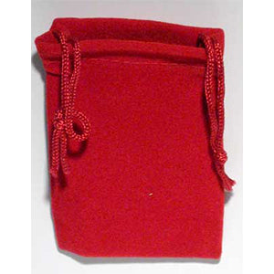 Velveteen 2 x 2 1/2 Red Bag - Wiccan Place