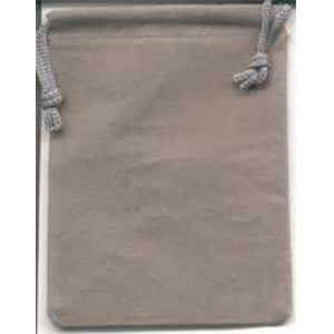 Bag Velveteen 3 x 4 Grey Bag - Wiccan Place