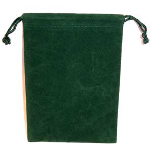 Bag Velveteen 4 x 5 1/2 Green Bag - Wiccan Place