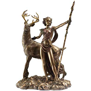 Moon Diana Statue 10 1/4" - Wiccan Place
