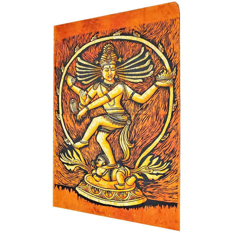 Shiva Nataraja Lord of the Dance Symbolism Design Banner Tapestry