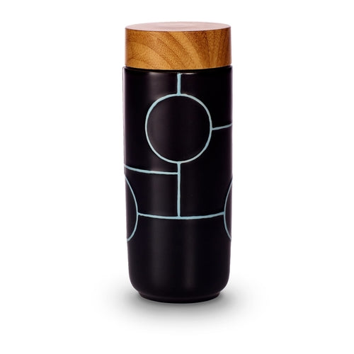 The Dream Tumbler - Black and Blue Line Hand-painted - Mugs