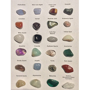 Flat of Mixed Stones - 24 pieces - Wiccan Place