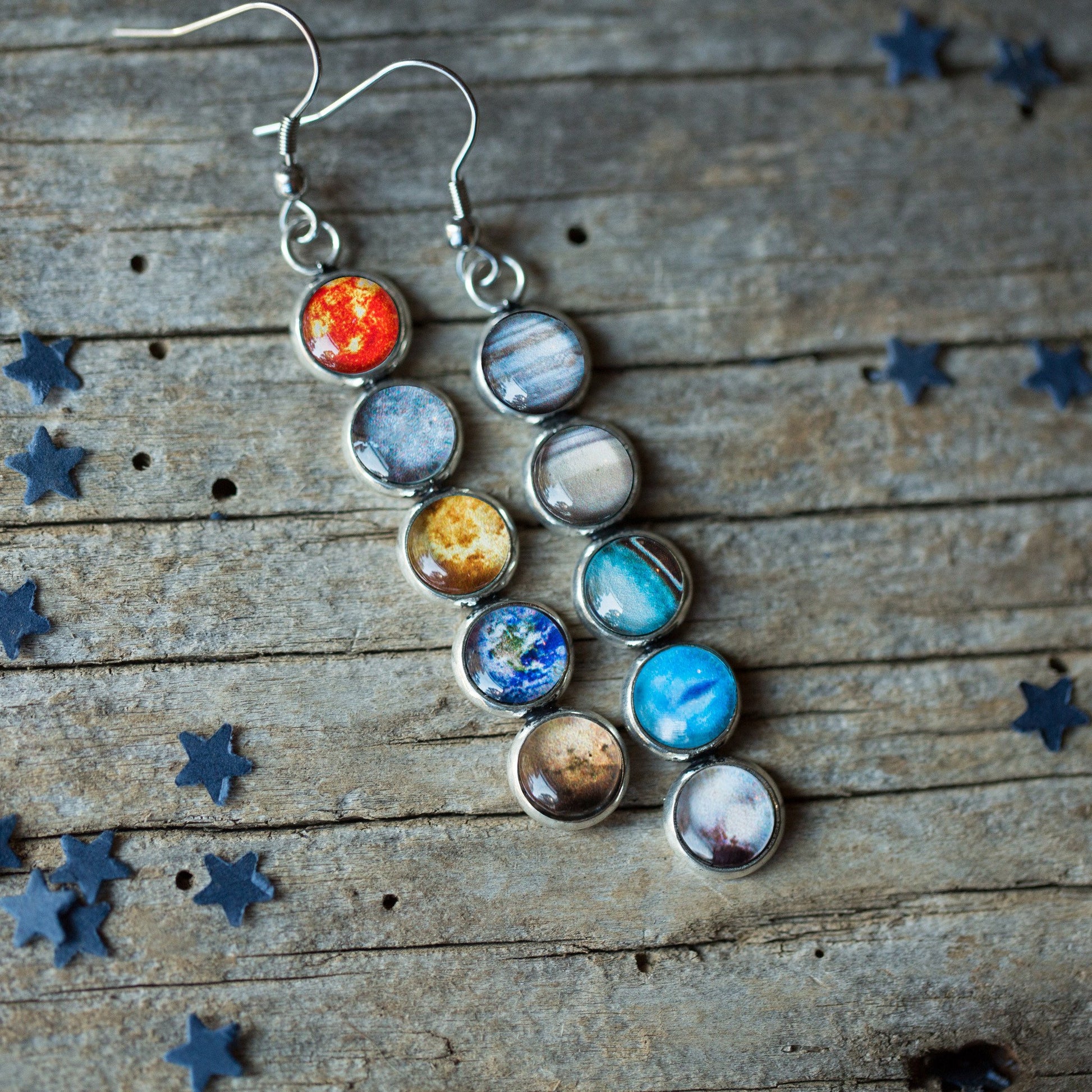 Solar System Mis-Matched Earrings