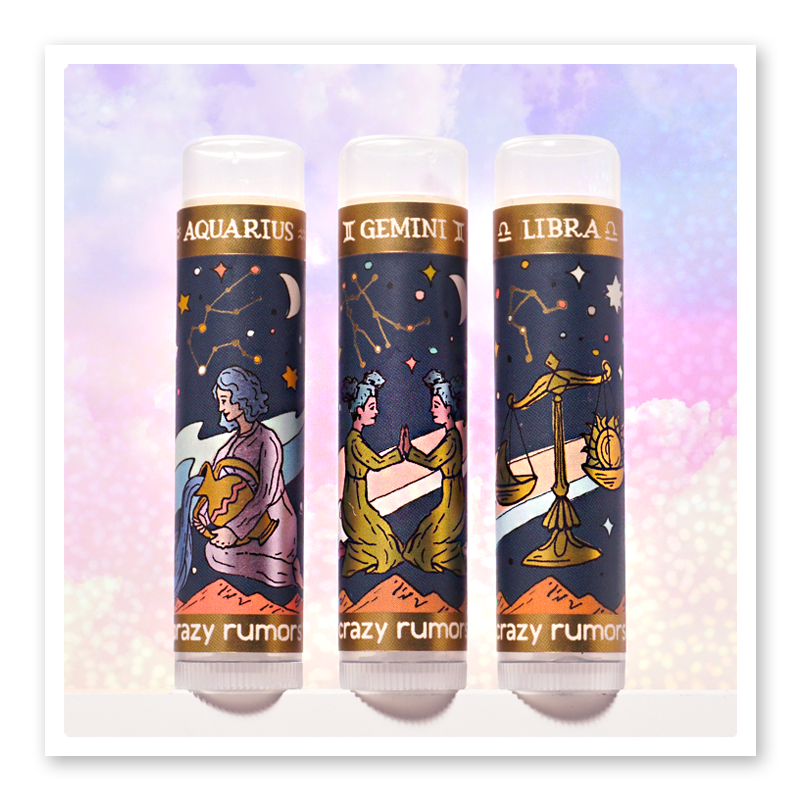 Gemini Lip Balm - Zodiac - Constellation - 100% Natural + Vegan