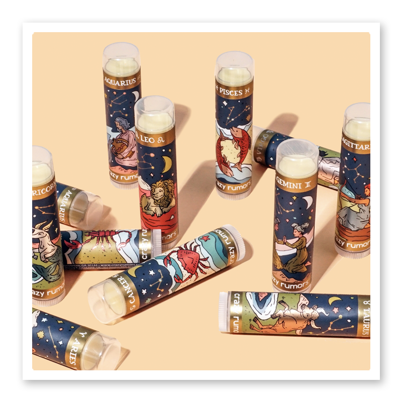 Zodiac Mix Lip Balm - 100% Natural + Vegan