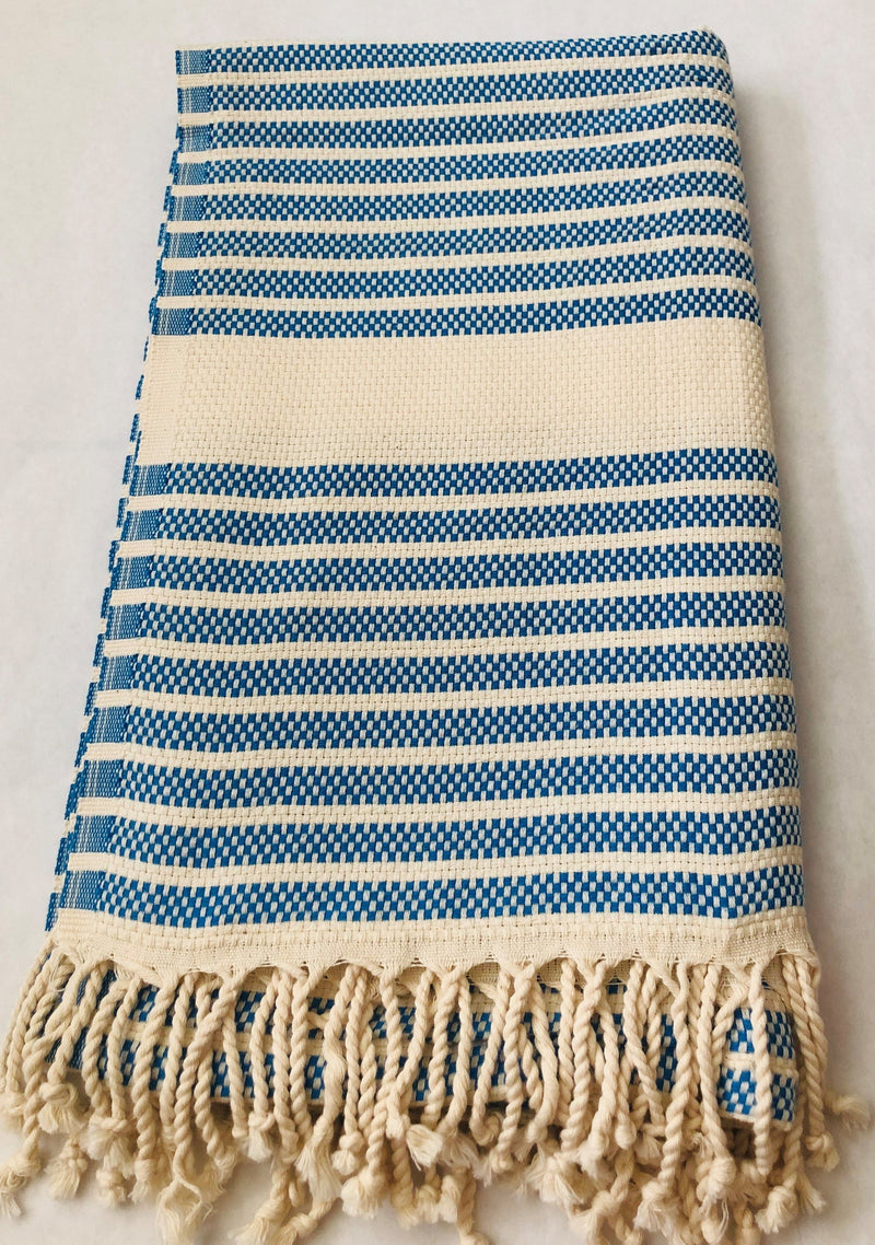 Blue Striped Smart Towel -100% Natural Cotton