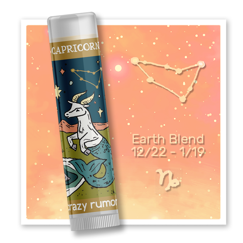 Capricorn Lip Balm - Zodiac - Constellation - 100% Natural + Vegan