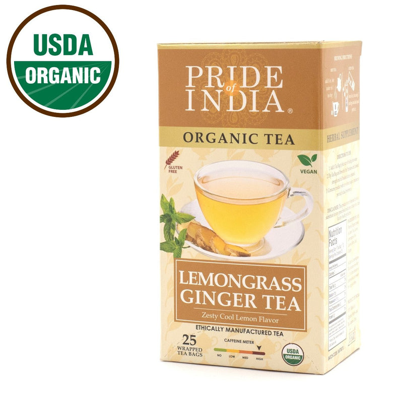 Organic Lemongrass Ginger Herbal Tea Bags