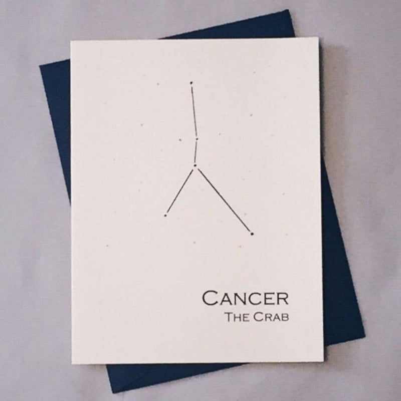 Cancer Constellation Zodiac Sign Birthday Card