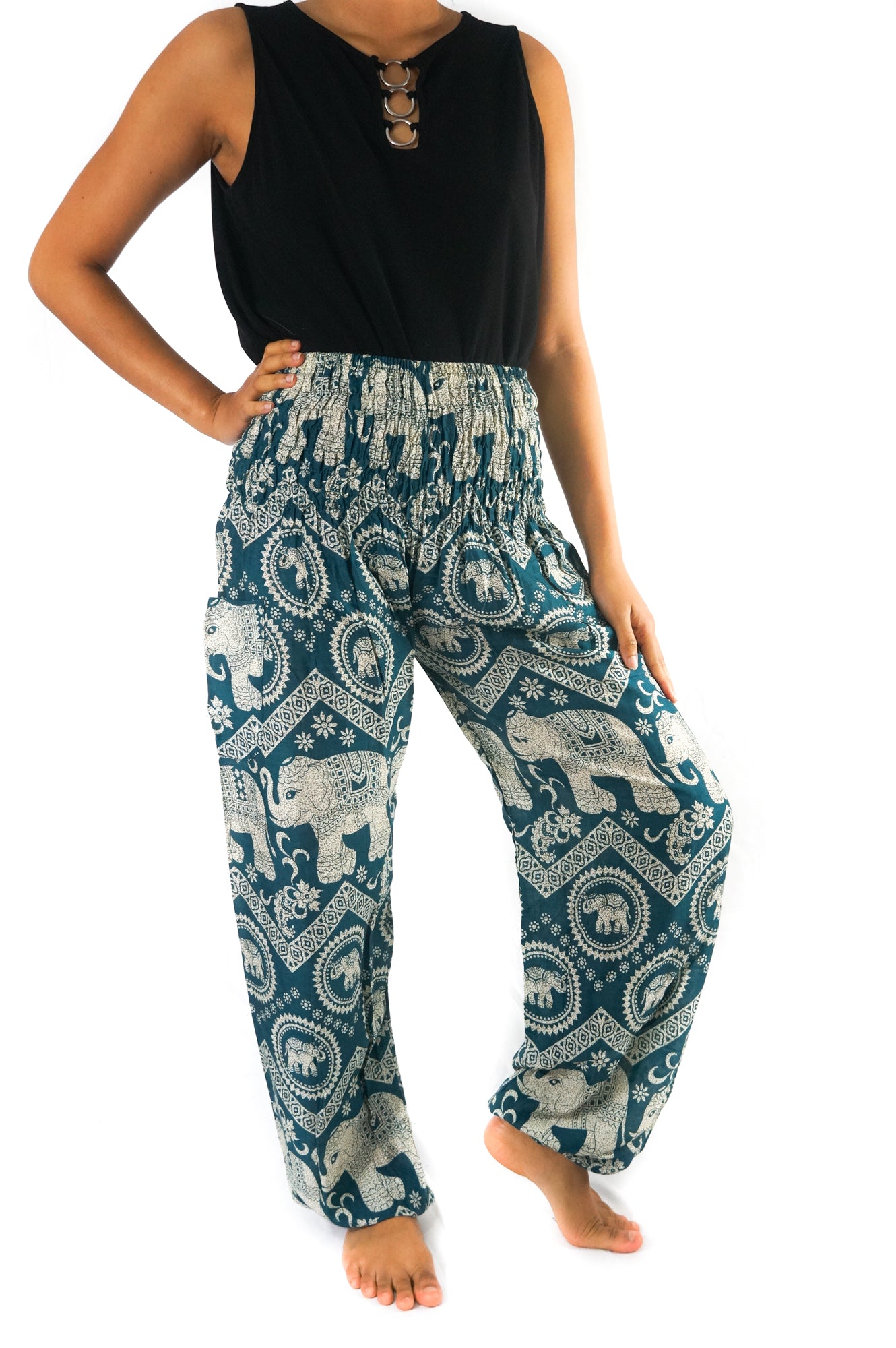 Teal ELEPHANT Women Boho & Hippie Harem Pants