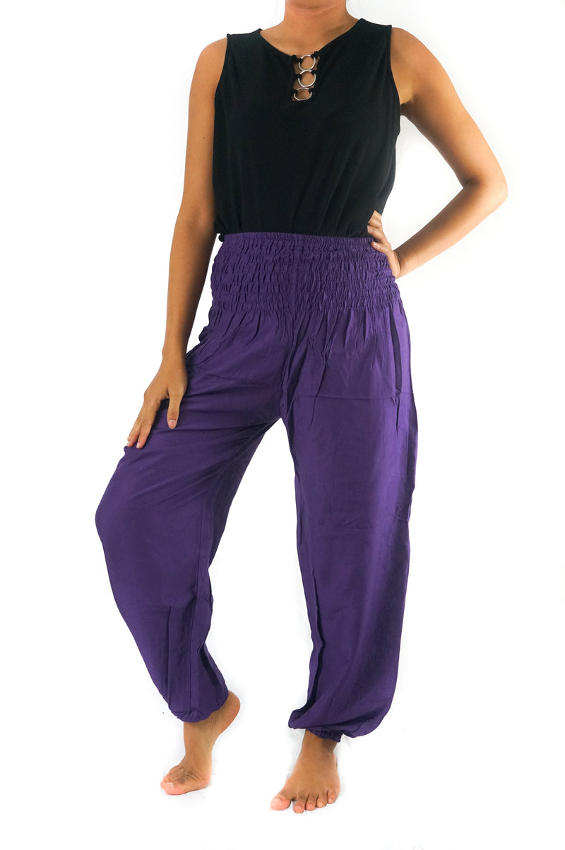 Purple Women Boho & Hippie Harem Pants