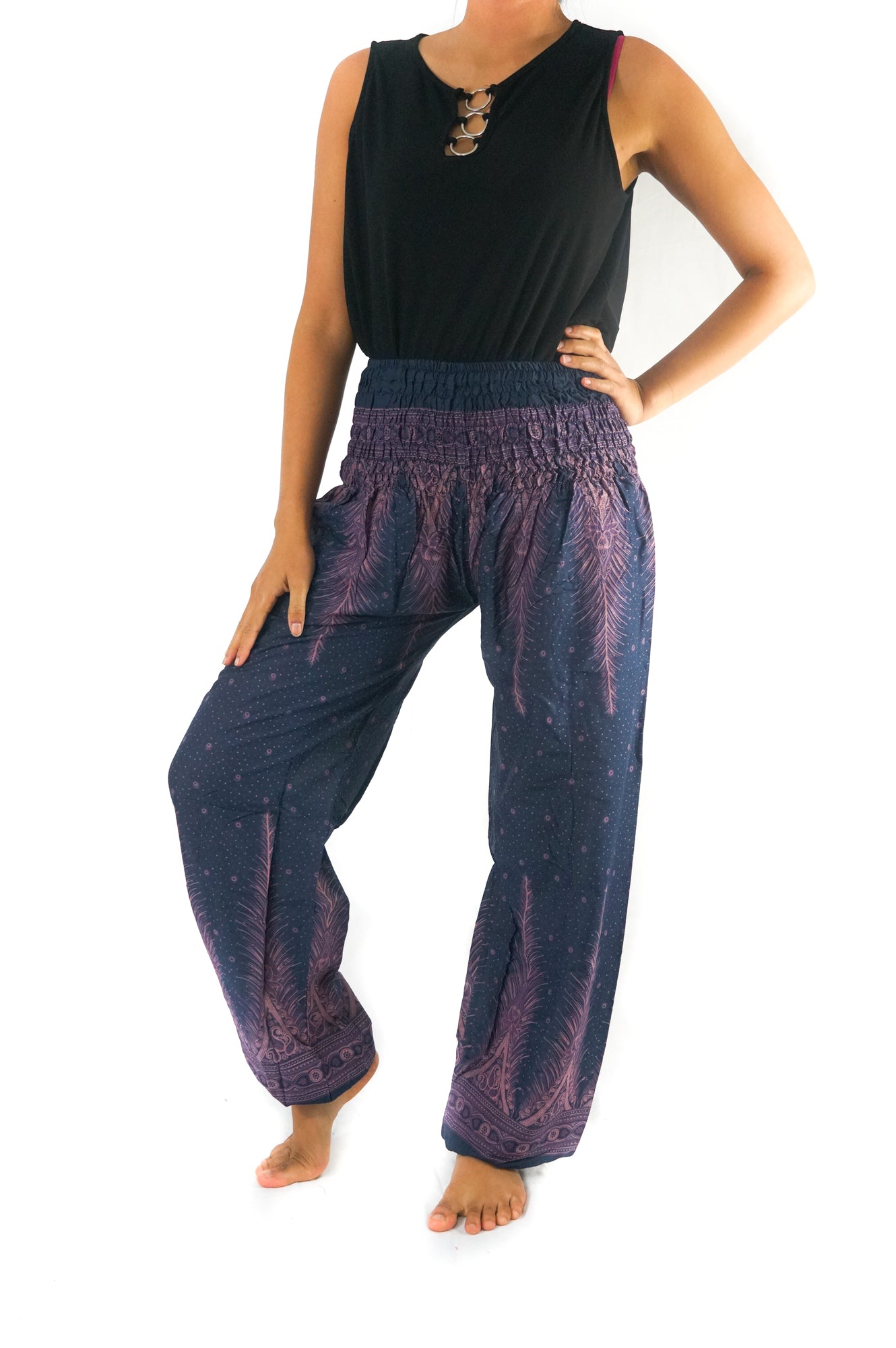 Blue PEACOCK Women Boho & Hippie Harem Pants