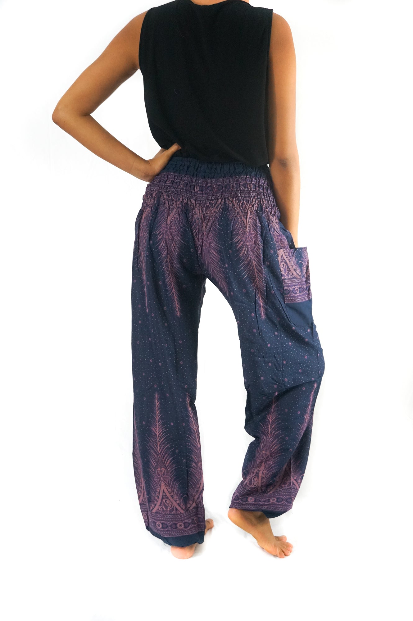 Blue PEACOCK Women Boho & Hippie Harem Pants