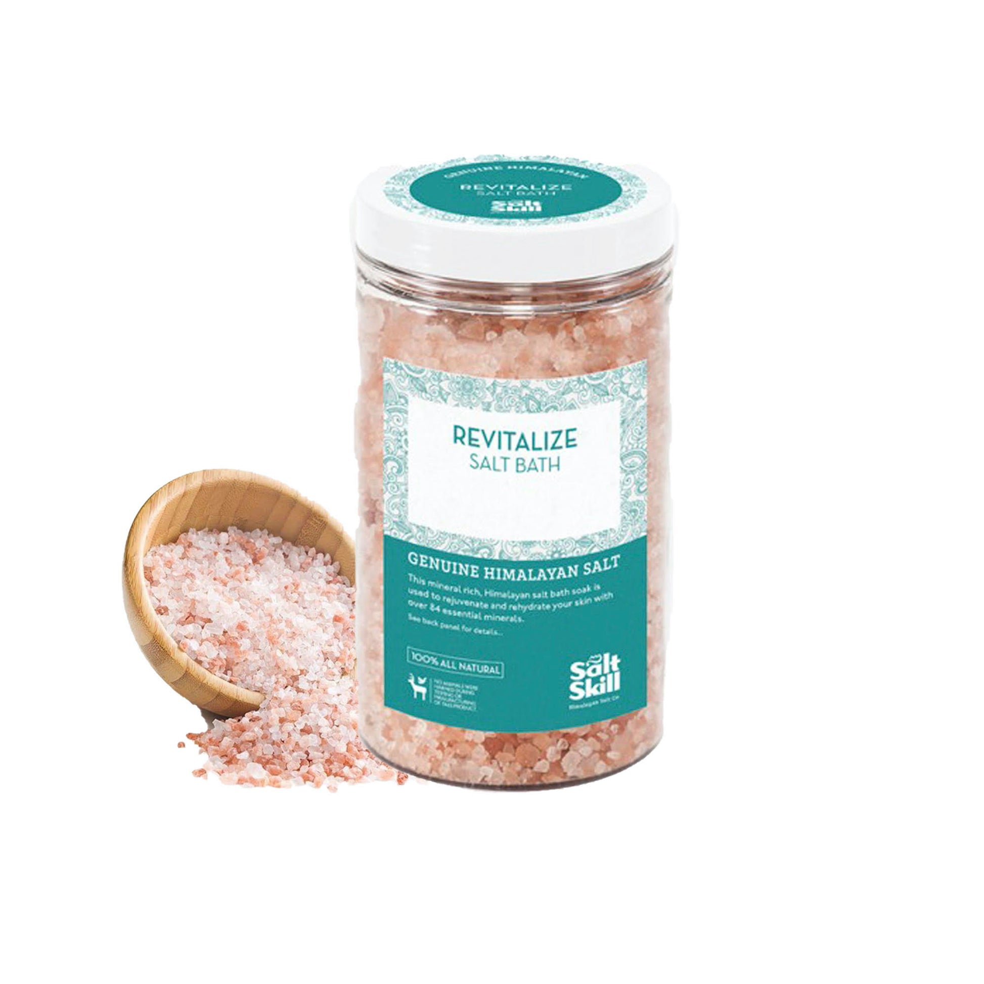 Salt Skill - Natural Himalayan Soaking Bath Salts Revitalize 32 OZ