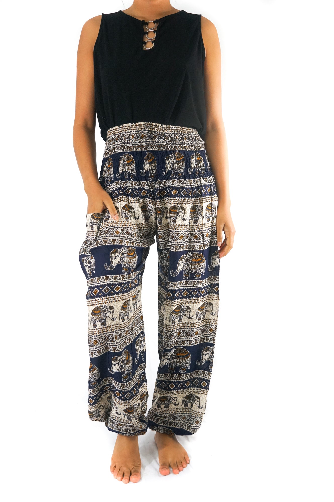 Dark Blue ELEPHANT Women Boho & Hippie Harem Pants