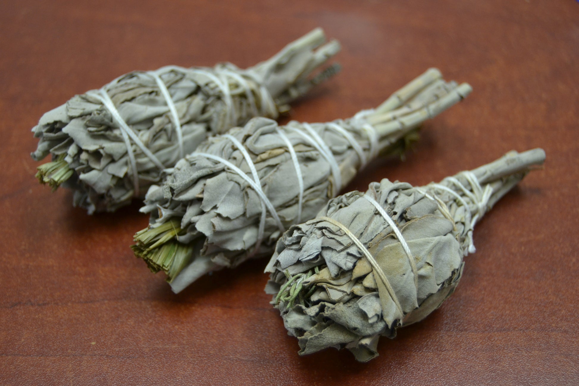 Mini White Sage + Sweetgrass Bundle Smudge 3 Pcs 