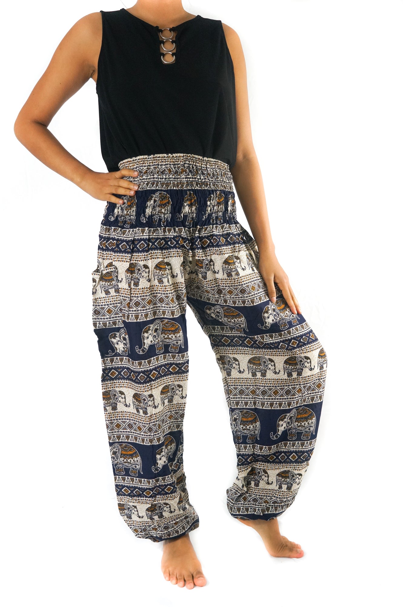 Dark Blue ELEPHANT Women Boho & Hippie Harem Pants