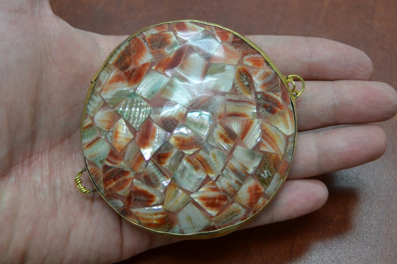 Red Abalone Shell Trinket Box & Coin Purse