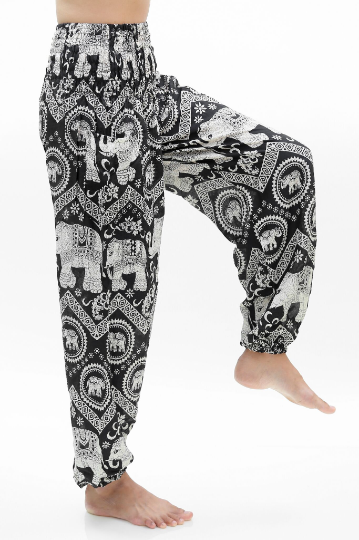 Black ELEPHANT Women Boho & Hippie Harem Pants